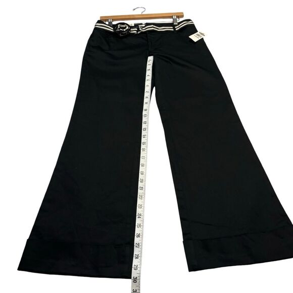 Old Navy Low Rise Wide Leg Cuffed Stretch Pants with belt Y2K 2005 NWT - Picture 12 of 15